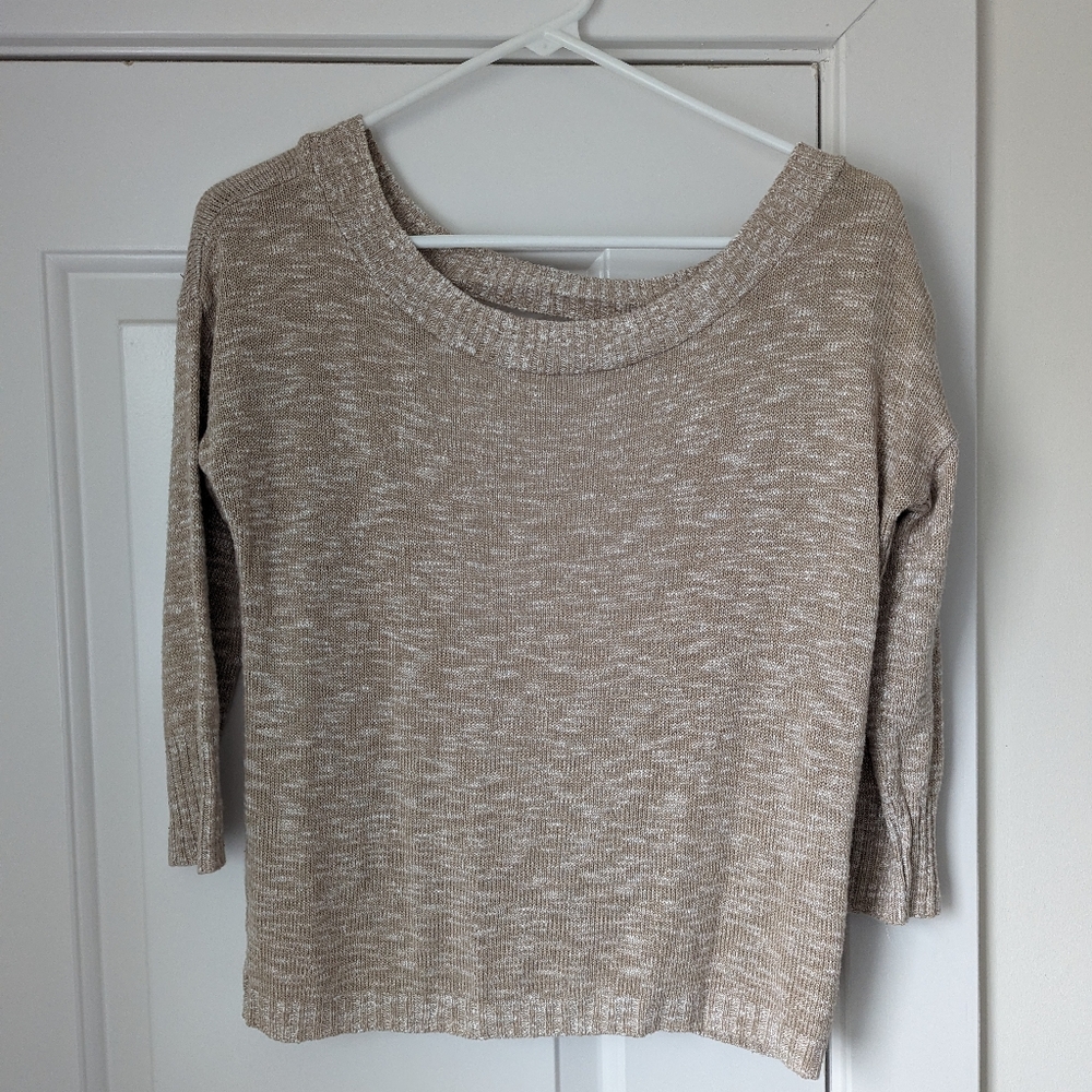 Tan Express Open-back Sweater